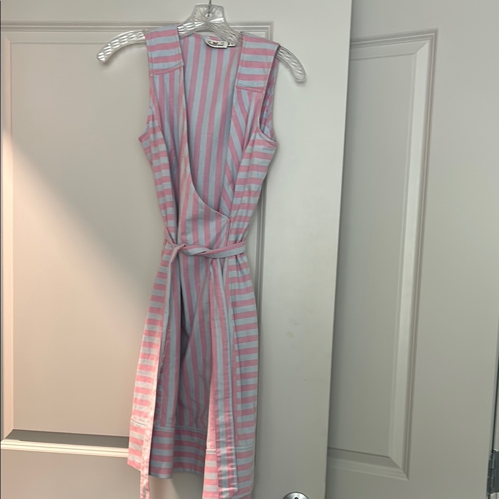 Vineyard Vines Pink and White Striped Dress